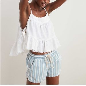 NWOT Aerie White Tiered Woven Tank